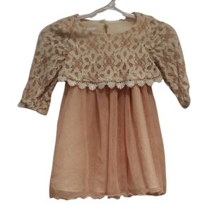Iris & Ivy Lace & Pink Tulle Dress Size 12m